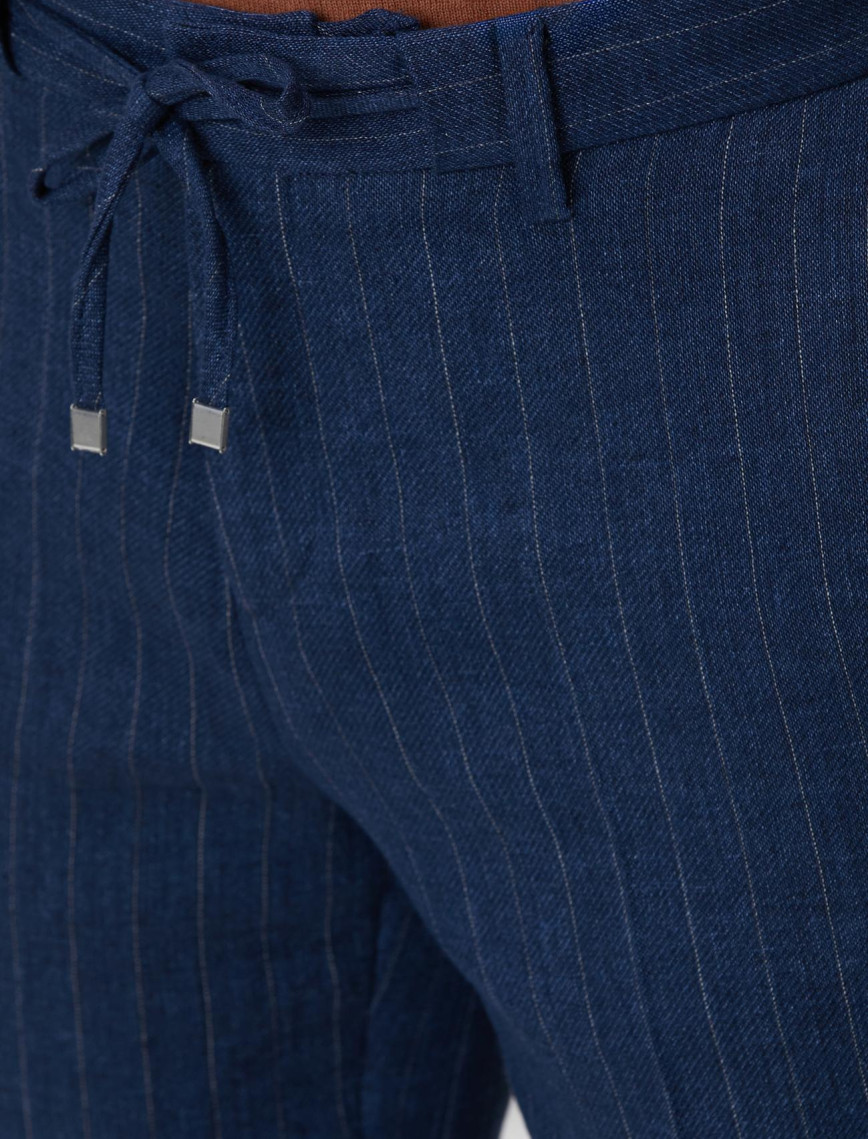 Network Erkek Lacivert Keten Karışımlı Pantolon Network Erkek Lacivert Keten Karışımlı Pantolon