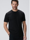 Network Erkek Siyah Basic T-shirt