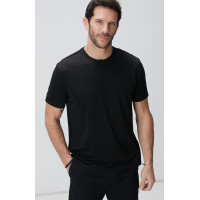 Network Erkek Siyah Basic T-shirt