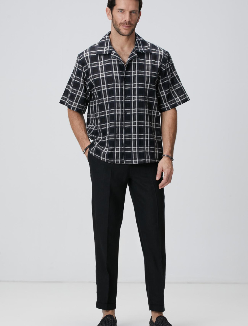 Network Erkek Siyah Keten Jogger Pantolon Network Erkek Siyah Keten Jogger Pantolon