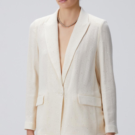 Network Kadın Limited Kırıkbeyaz Payetli Ceket Network Kadın Limited Kırıkbeyaz Payetli Ceket