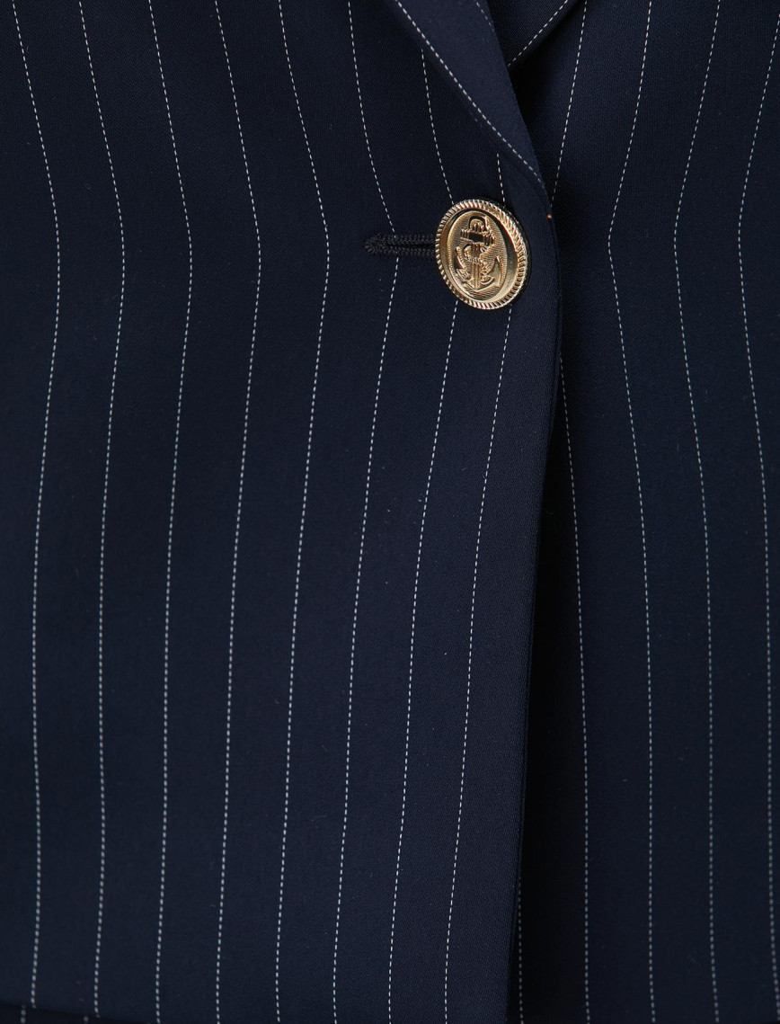 Network Kadın Lacivert Çizgili Ceket Network Kadın Lacivert Çizgili Ceket