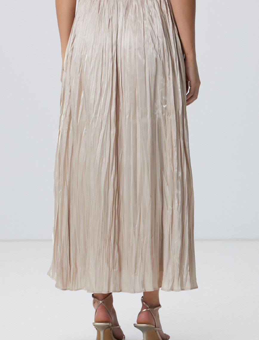 Network Kadın Bej Saten Etek Network Kadın Bej Saten Etek