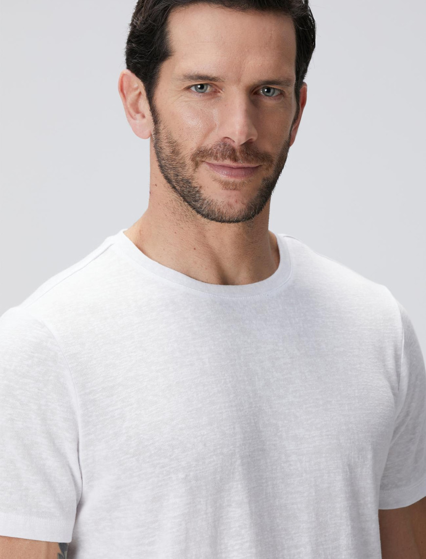 Network Erkek Beyaz Basic T-shirt Network Erkek Beyaz Basic T-shirt