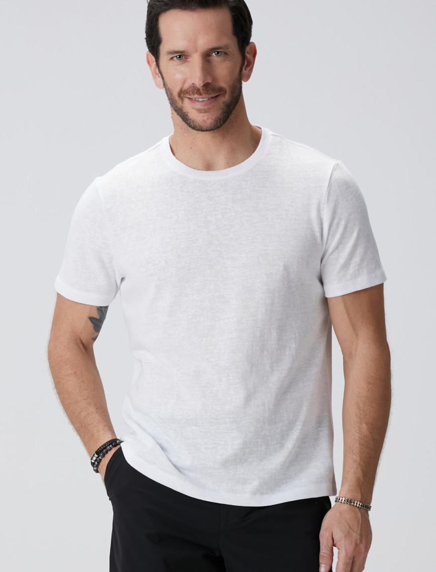Network Erkek Beyaz Basic T-shirt Network Erkek Beyaz Basic T-shirt
