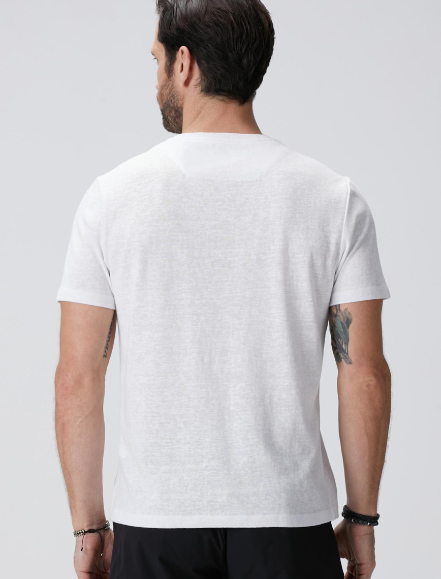 Network Erkek Beyaz Basic T-shirt Network Erkek Beyaz Basic T-shirt