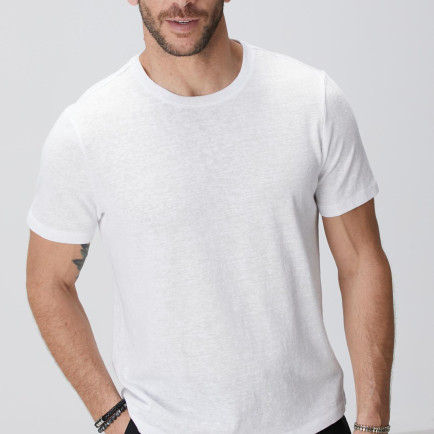 Network Erkek Beyaz Basic T-shirt Network Erkek Beyaz Basic T-shirt