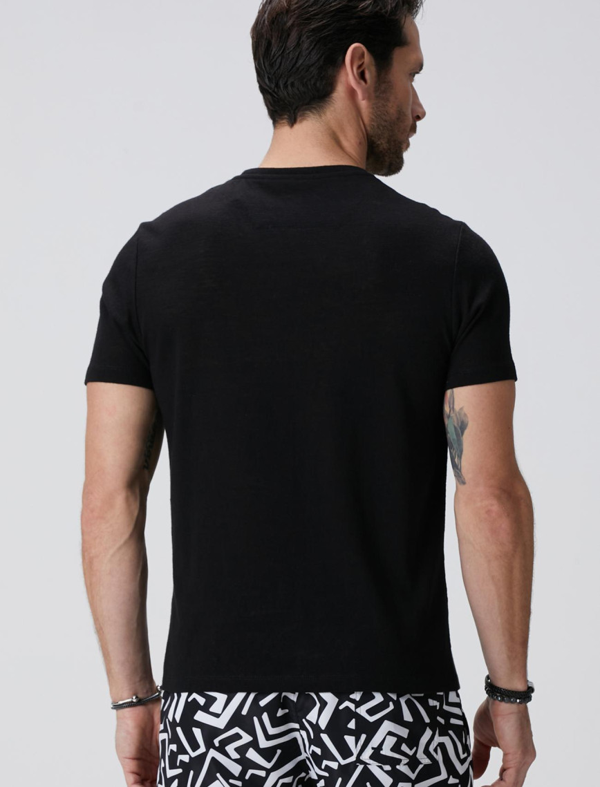 Network Erkek Siyah Basic T-shirt Network Erkek Siyah Basic T-shirt