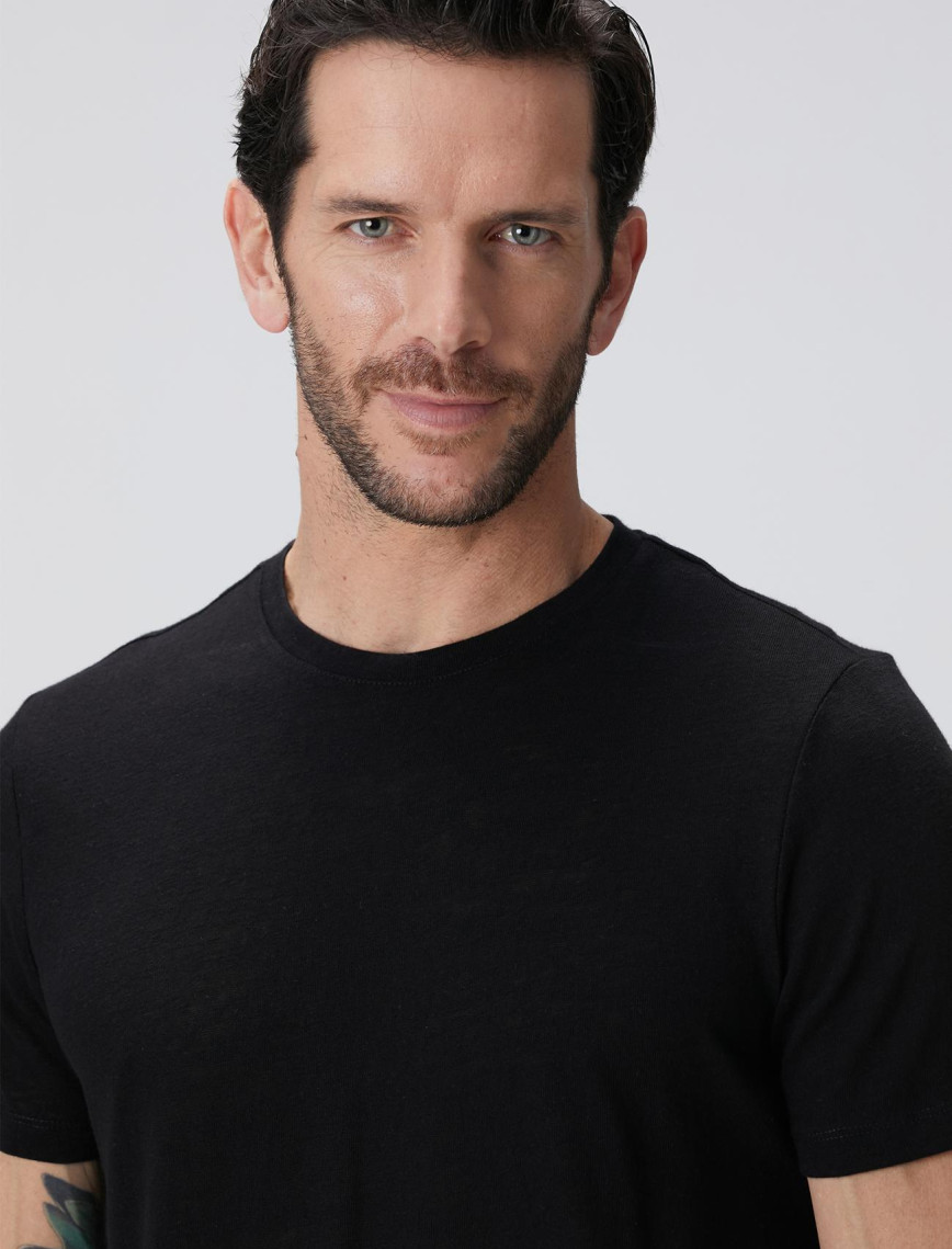 Network Erkek Siyah Basic T-shirt Network Erkek Siyah Basic T-shirt