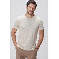 Network Erkek Bej Basic T-shirt Network Erkek Bej Basic T-shirt