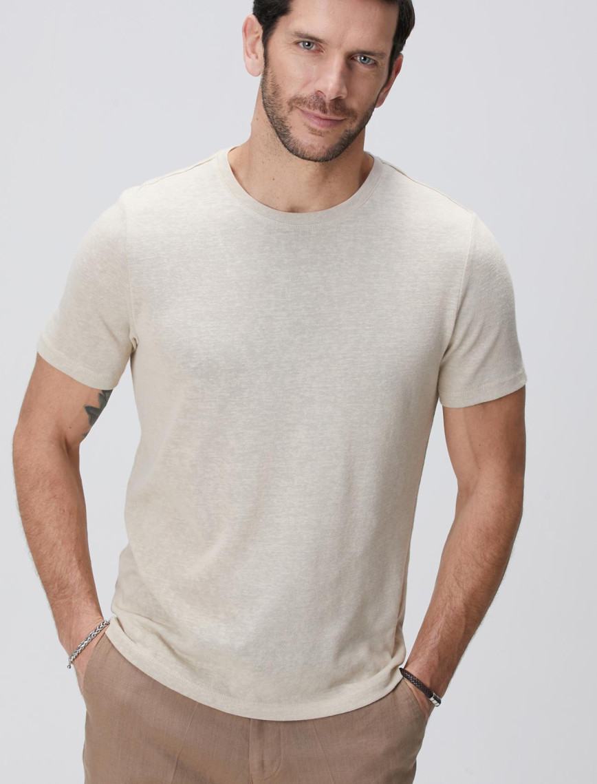 Network Erkek Beyaz Basic T-shirt Network Erkek Beyaz Basic T-shirt