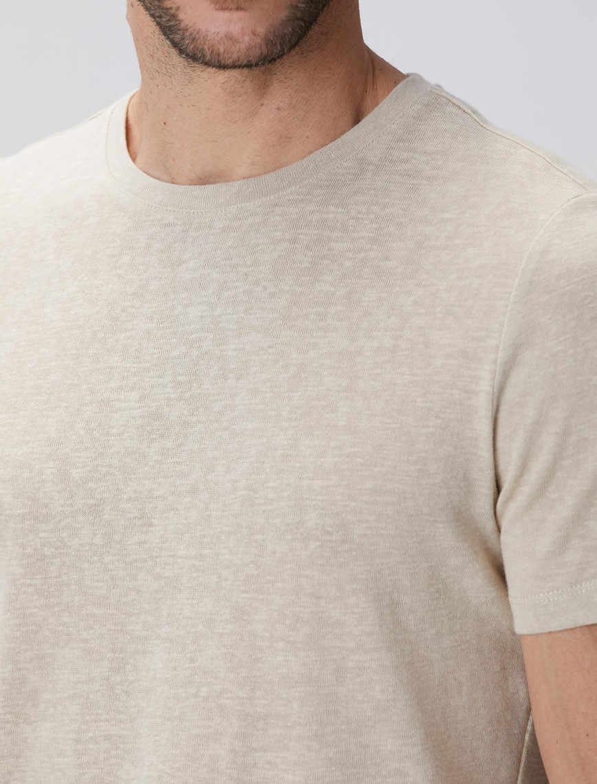 Network Erkek Bej Basic T-shirt Network Erkek Bej Basic T-shirt