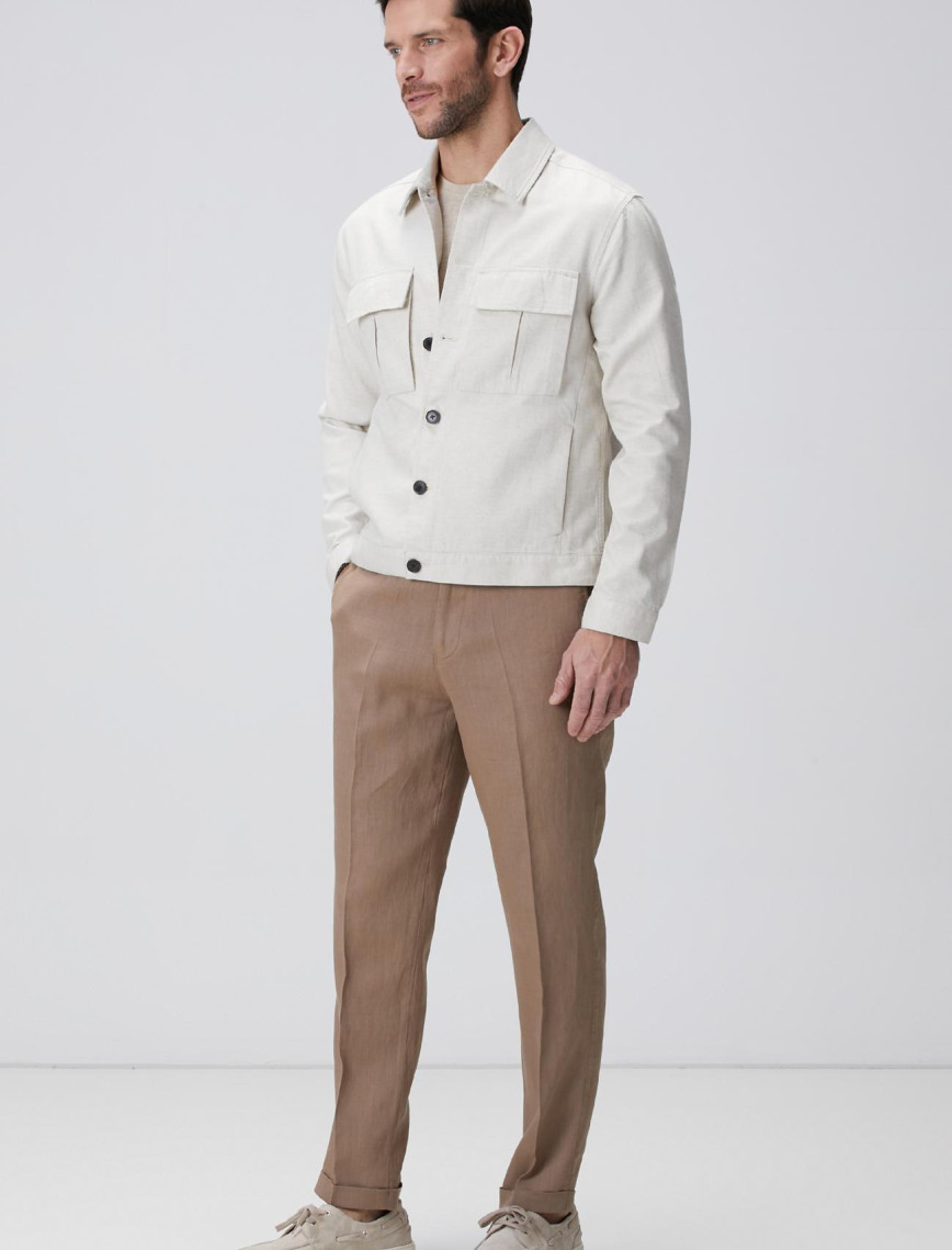 Network Erkek Bej Basic T-shirt Network Erkek Bej Basic T-shirt