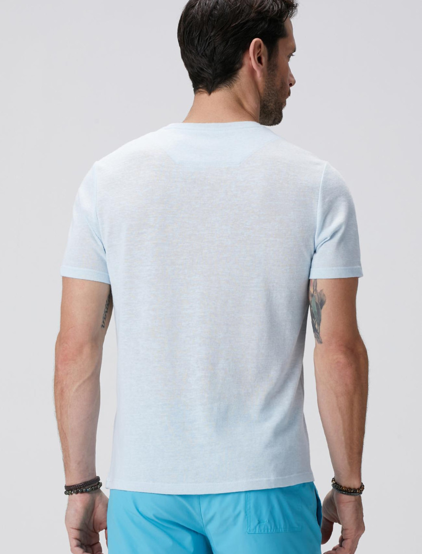 Network Erkek Açık Mavi Basic T-shirt Network Erkek Açık Mavi Basic T-shirt