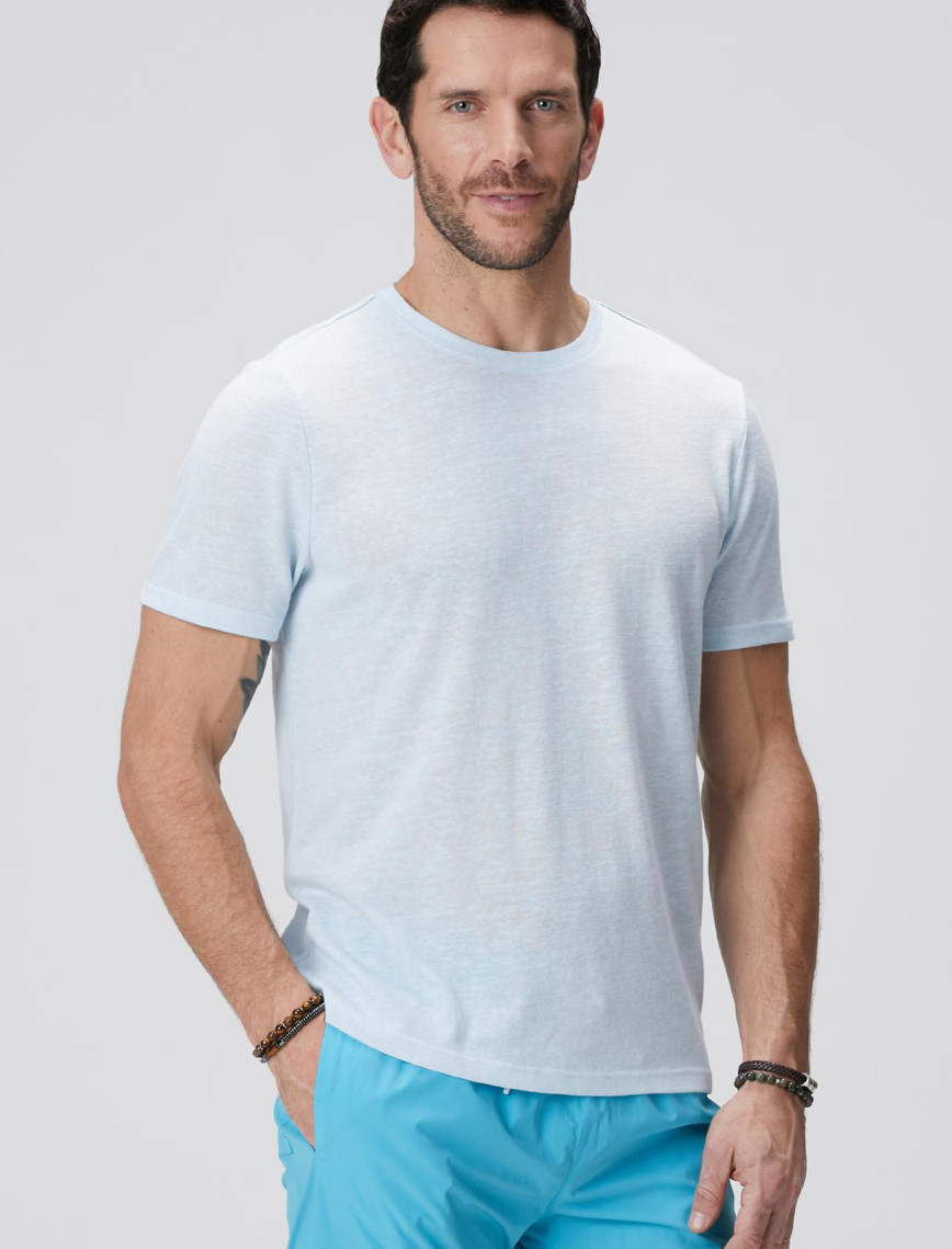 Network Erkek Açık Mavi Basic T-shirt Network Erkek Açık Mavi Basic T-shirt