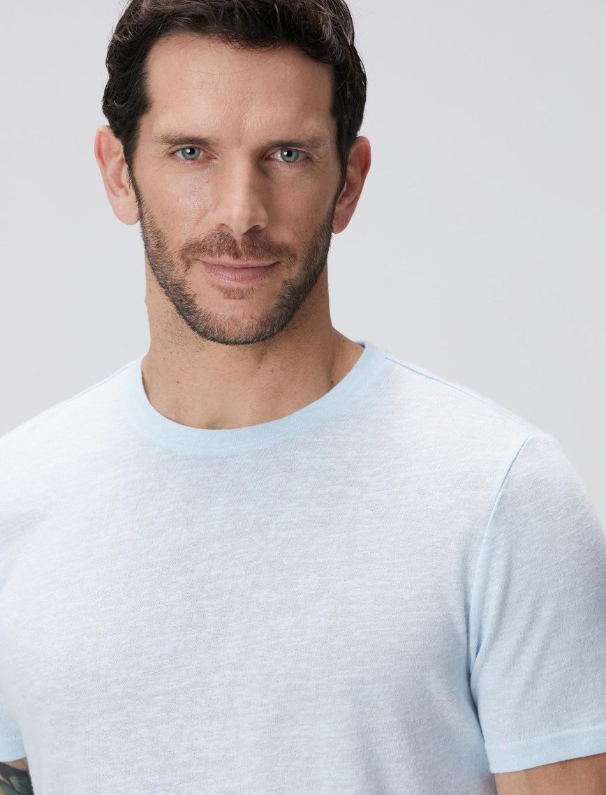 Network Erkek Açık Mavi Basic T-shirt Network Erkek Açık Mavi Basic T-shirt