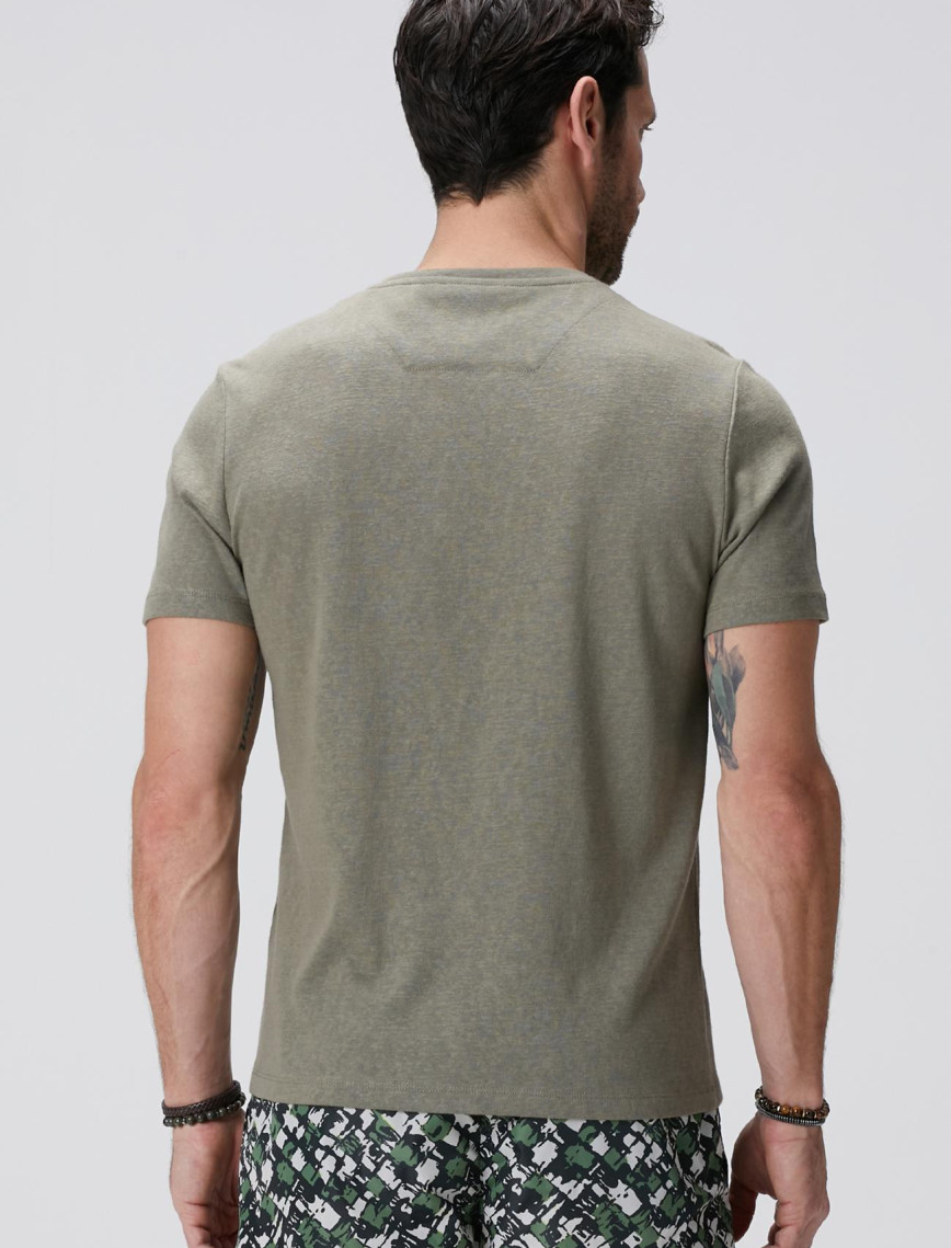 Network Erkek Haki Basic T-shirt Network Erkek Haki Basic T-shirt