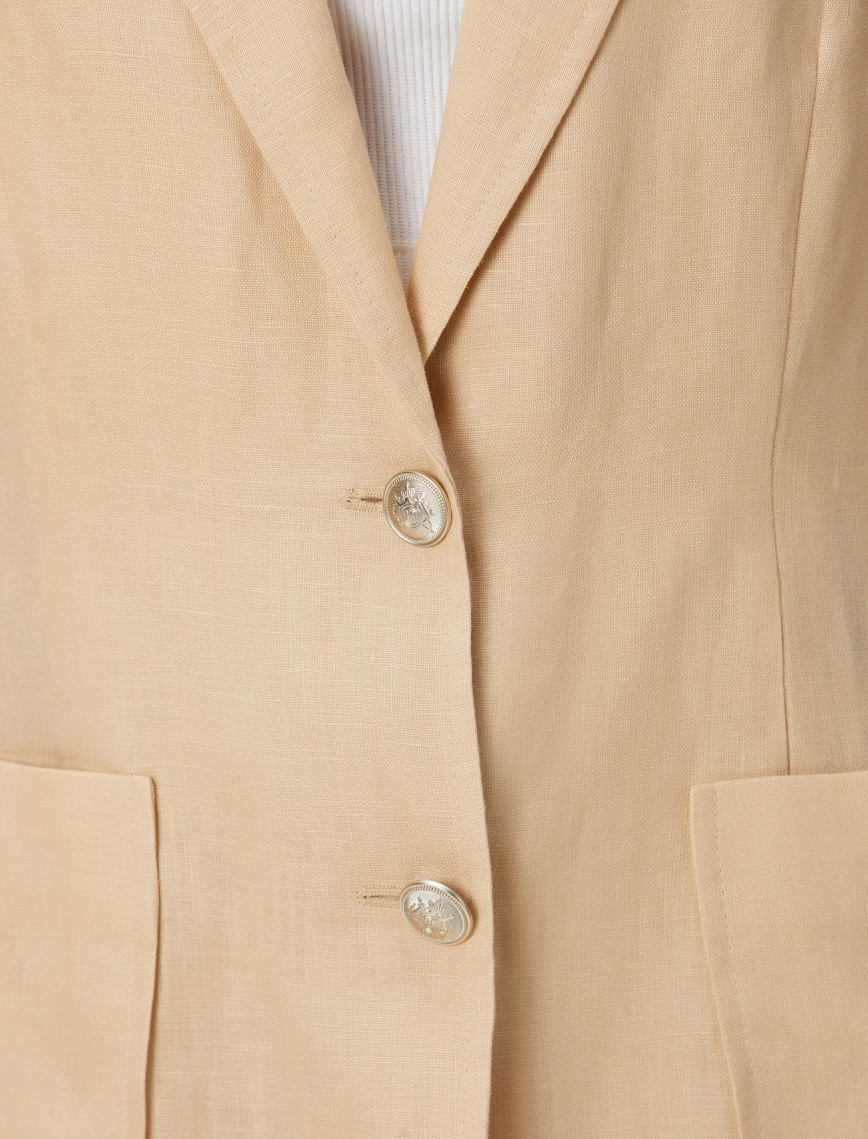 Network Kadın Bej Keten Ceket Network Kadın Bej Keten Ceket