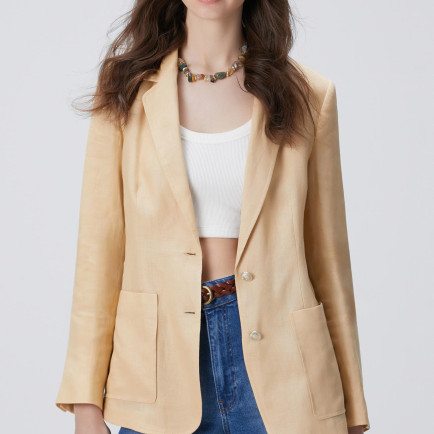 Network Kadın Bej Keten Ceket Network Kadın Bej Keten Ceket