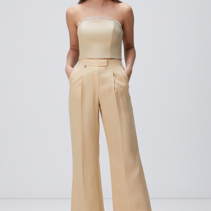 Network Kadın Bej Keten Pantolon Network Kadın Bej Keten Pantolon