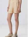 Network Kadın Bej Keten Şort