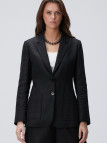 Network Kadın Siyah Keten Ceket Network Kadın Siyah Keten Ceket