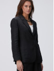 Network Kadın Siyah Keten Ceket Network Kadın Siyah Keten Ceket