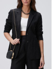 Network Kadın Siyah Keten Ceket Network Kadın Siyah Keten Ceket