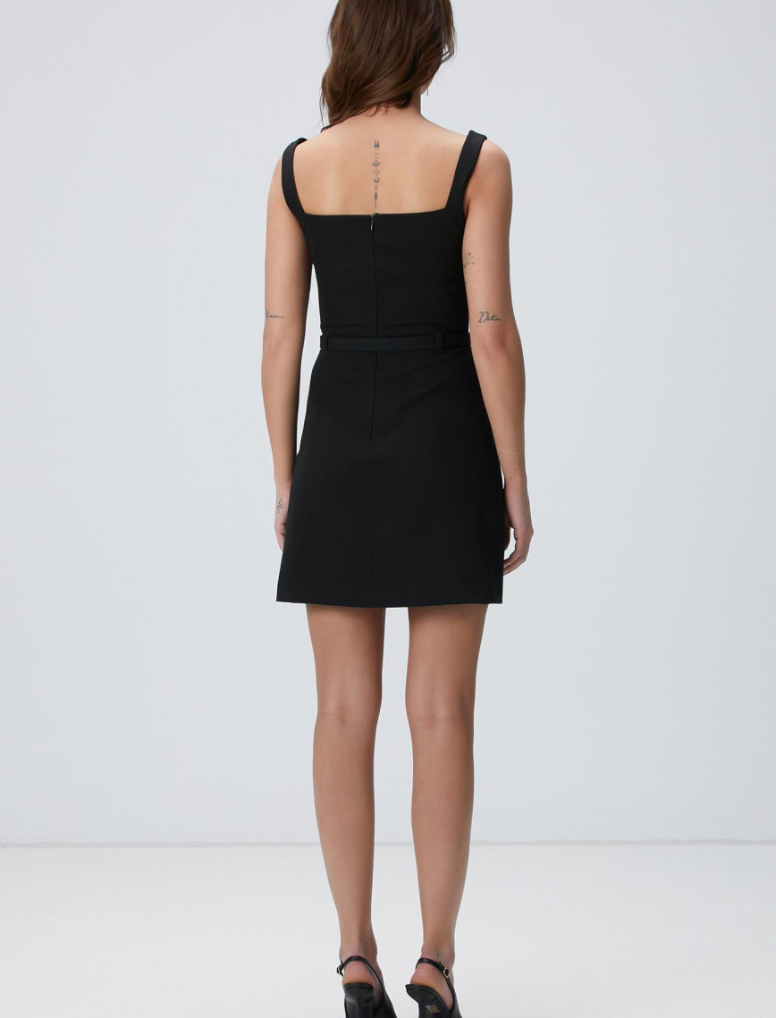 Network Kadın Siyah Aksesuar Detaylı Elbise Network Kadın Siyah Aksesuar Detaylı Elbise