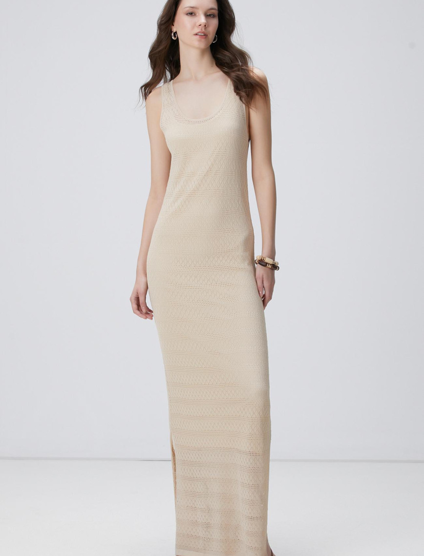 Network Kadın Bej Maxi Elbise Network Kadın Bej Maxi Elbise