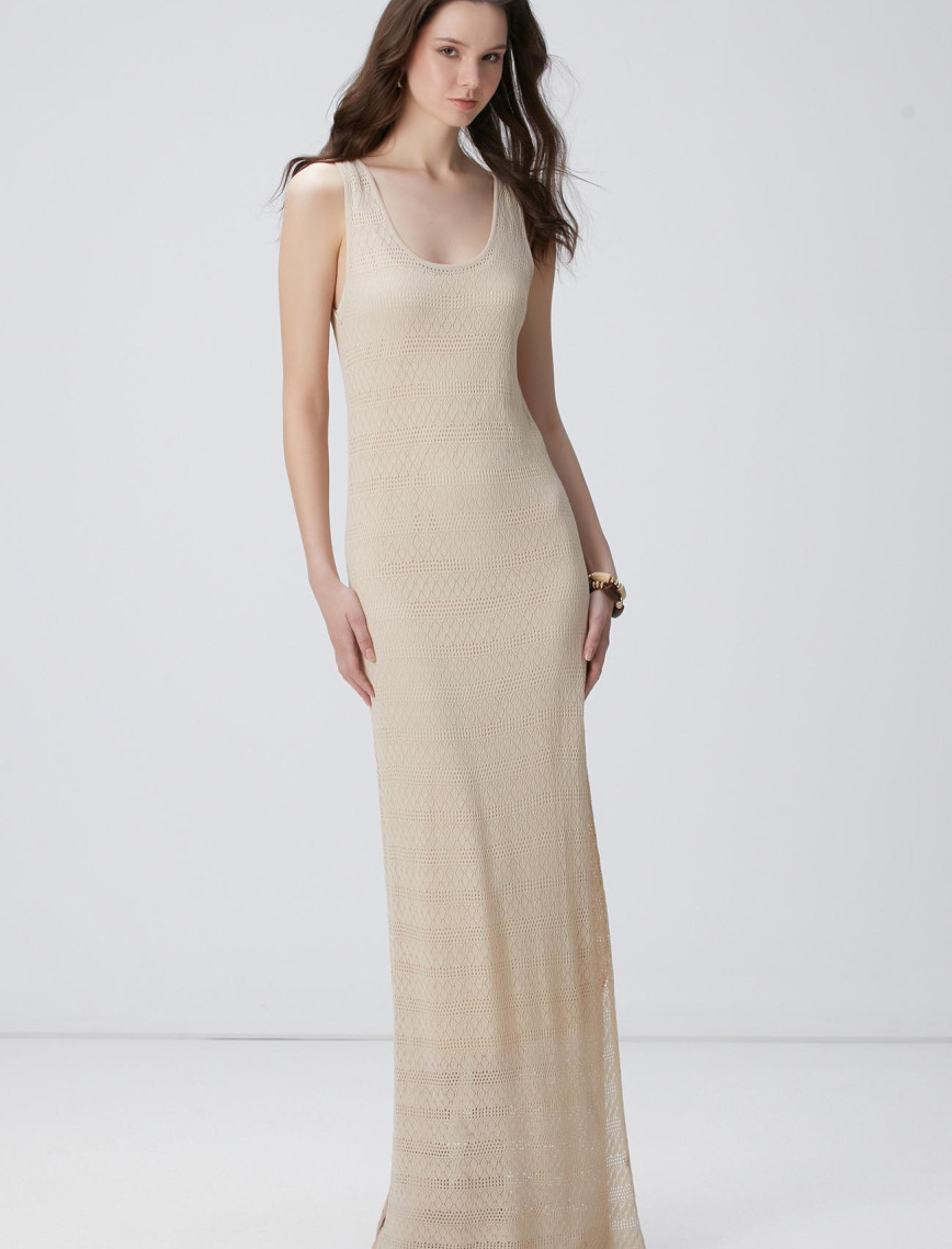 Network Kadın Bej Maxi Elbise Network Kadın Bej Maxi Elbise