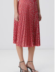 Network Kadın Kırmızı Desenli Midi Etek Network Kadın Kırmızı Desenli Midi Etek