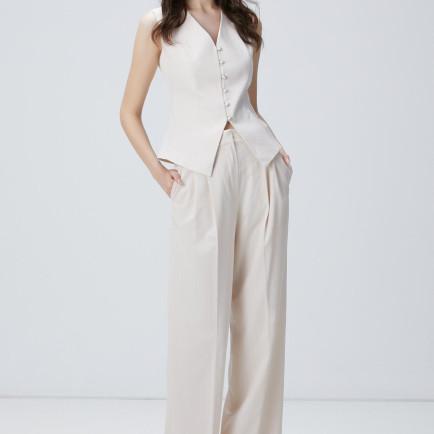 Network Kadın Bej Çizgili Pantolon Network Kadın Bej Çizgili Pantolon