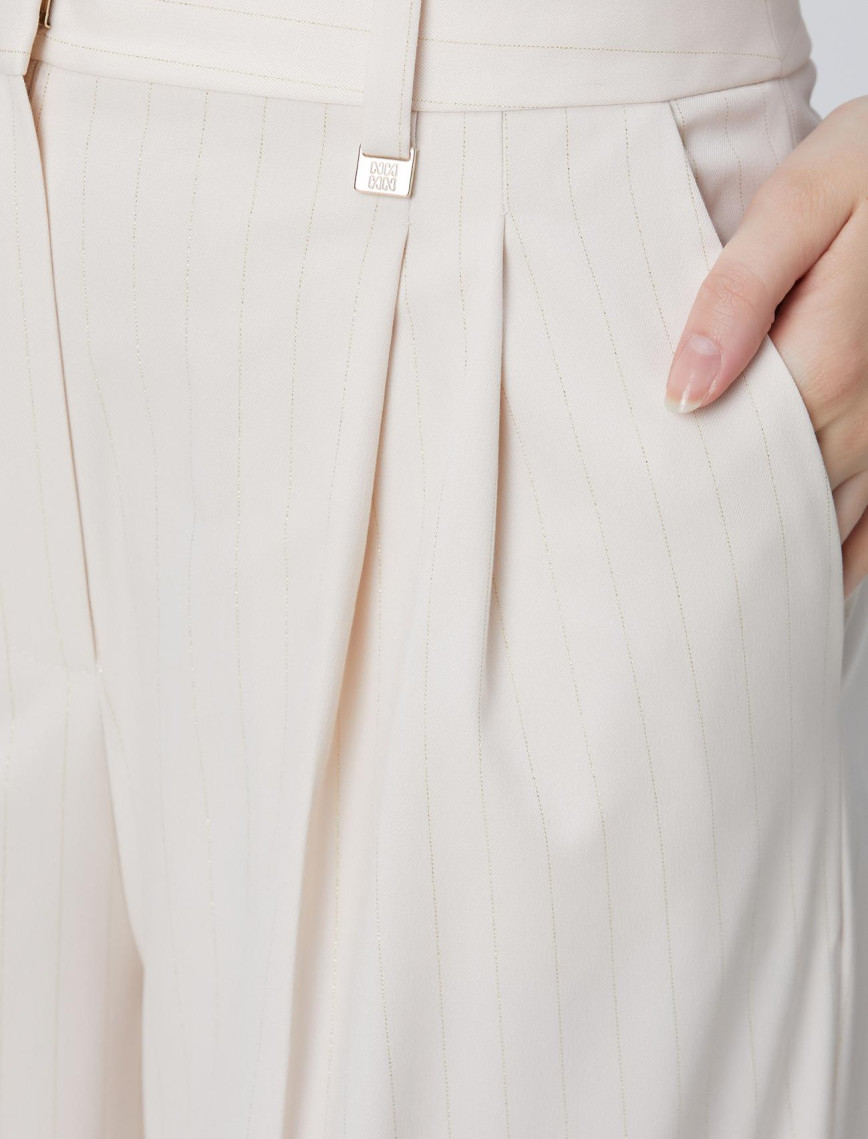 Network Kadın Bej Çizgili Pantolon Network Kadın Bej Çizgili Pantolon