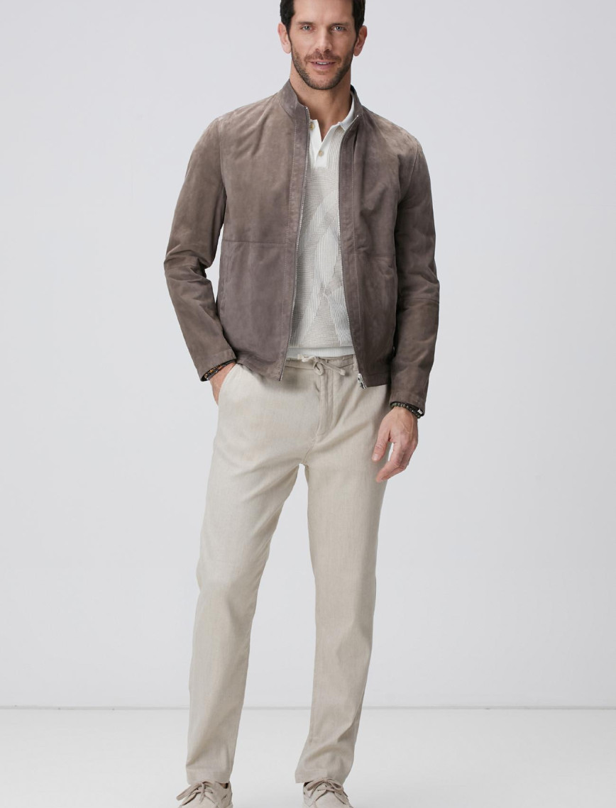 Network Erkek Açık Bej Keten Karışımlı Casual Pantolon Network Erkek Açık Bej Keten Karışımlı Casual Pantolon