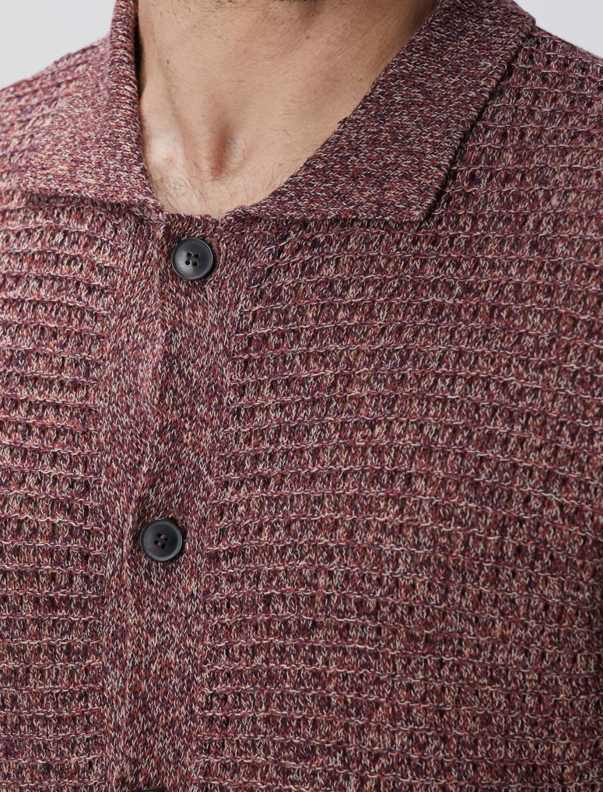 Network Erkek Bordo Keten Karışımlı Triko Hırka Network Erkek Bordo Keten Karışımlı Triko Hırka