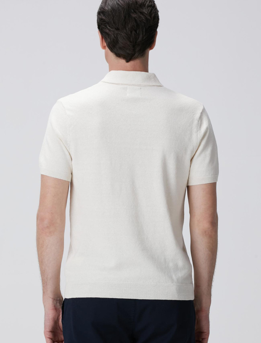 Network Erkek Kırık Beyaz Keten Karışımlı Kazak Network Erkek Kırık Beyaz Keten Karışımlı Kazak