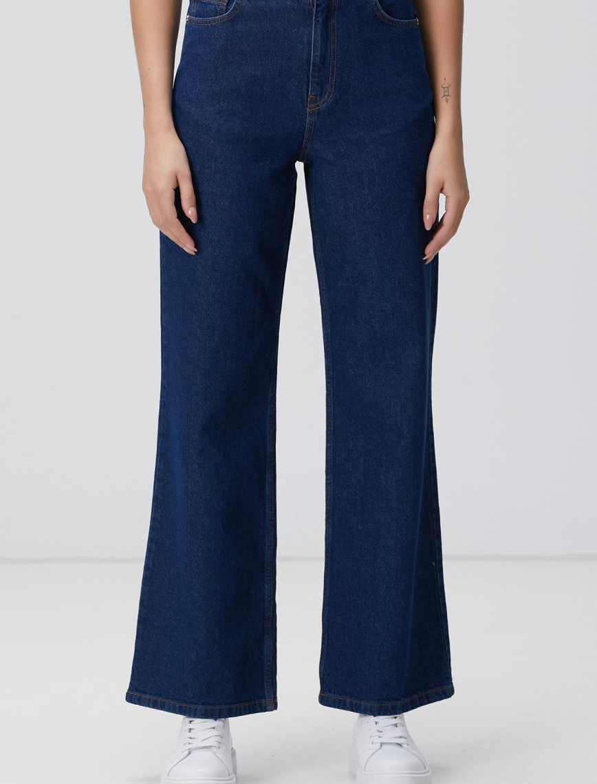 Network Kadın İndigo Denim Pantolon Network Kadın İndigo Denim Pantolon