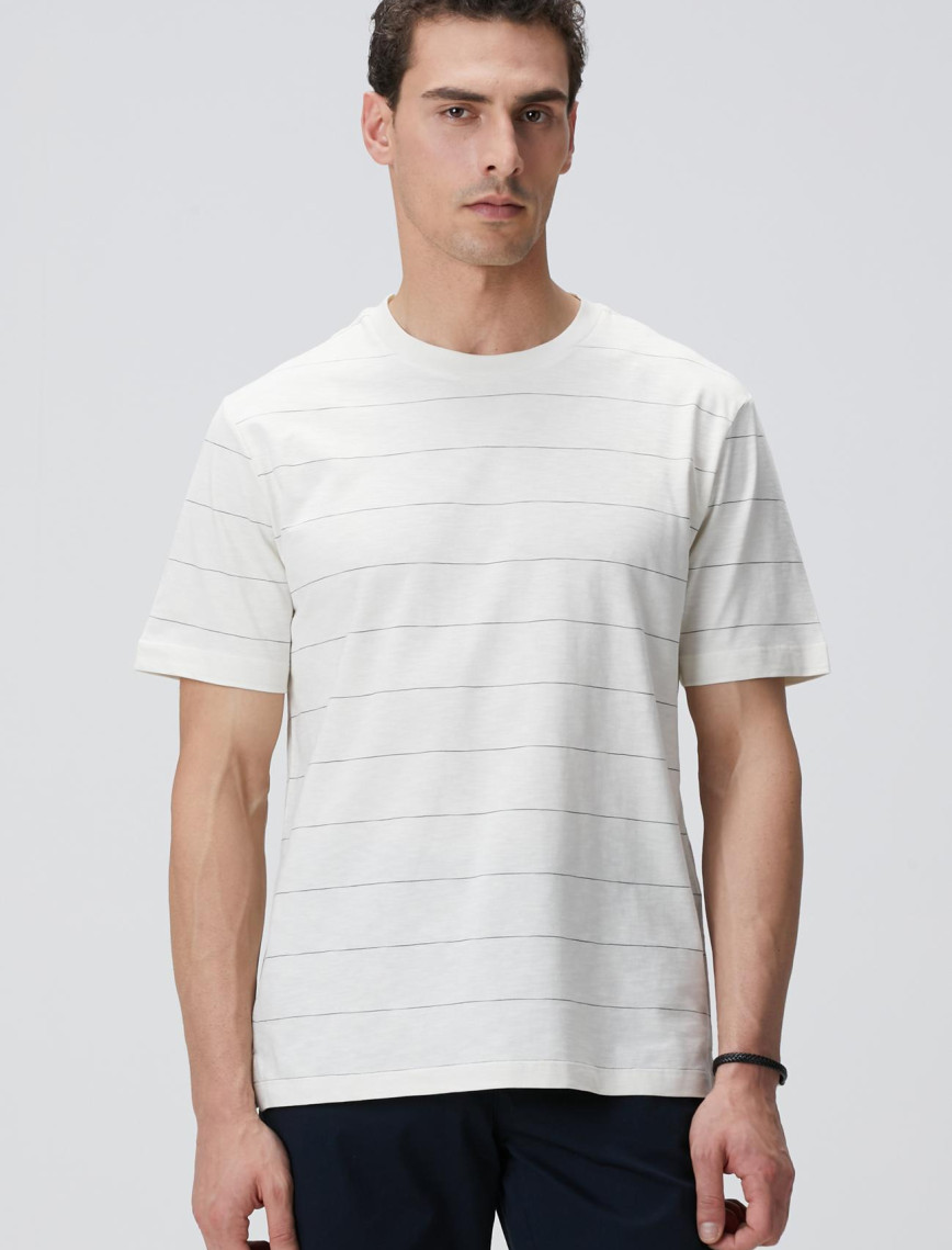 Network Erkek Kırık Beyaz T-shirt Network Erkek Kırık Beyaz T-shirt