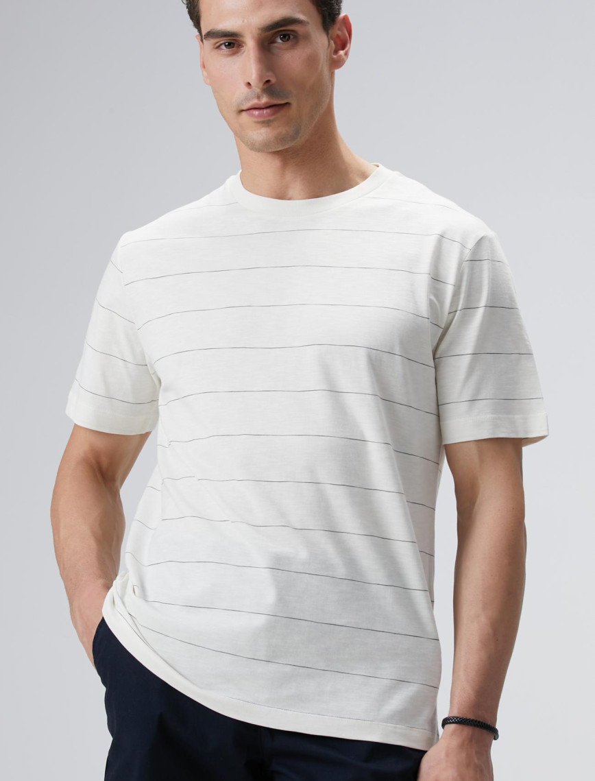 Network Erkek Kırık Beyaz T-shirt Network Erkek Kırık Beyaz T-shirt