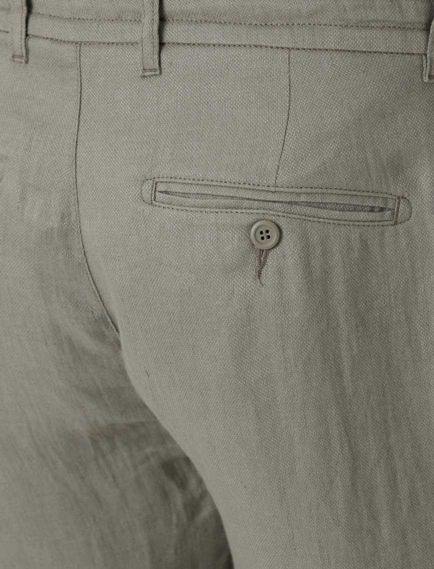 Network Erkek Haki Keten Pantolon