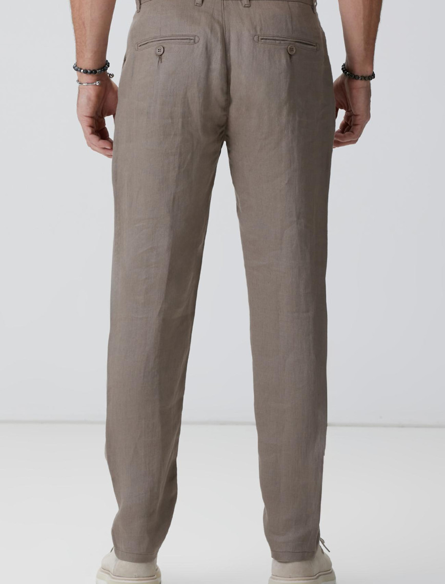 Network Erkek Bej Keten Pantolon Network Erkek Bej Keten Pantolon