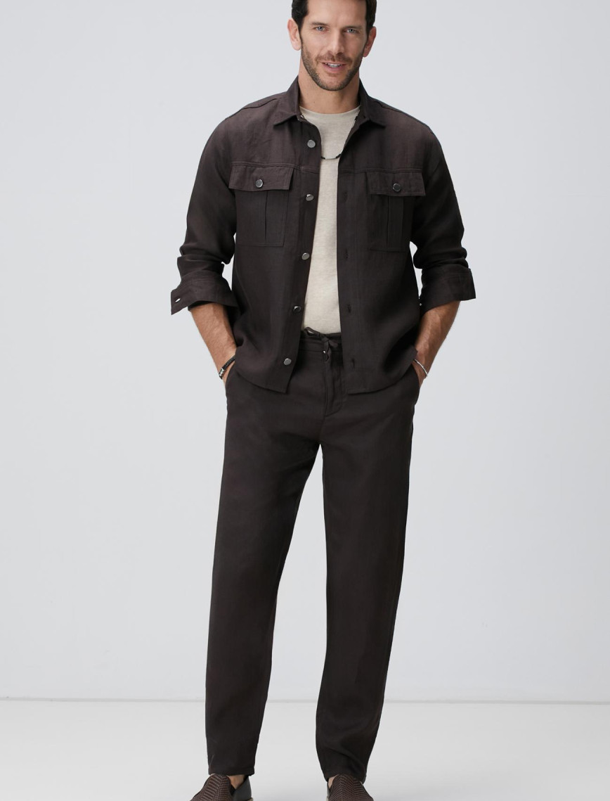 Network Erkek Bej Keten Pantolon Network Erkek Bej Keten Pantolon