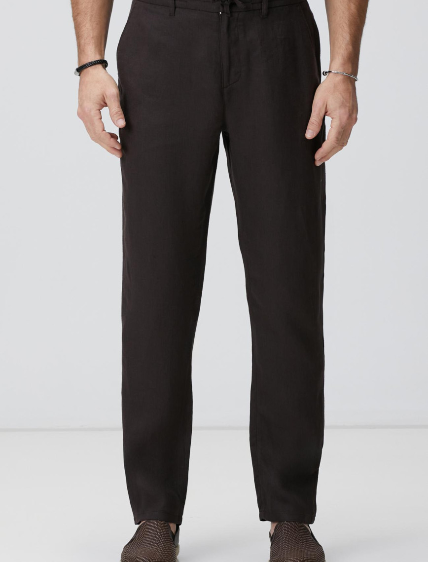 Network Erkek Kahverengi Keten Pantolon Network Erkek Kahverengi Keten Pantolon