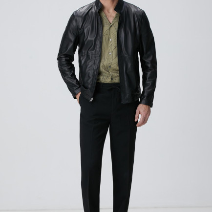 Network Erkek Siyah Yün Pantolon