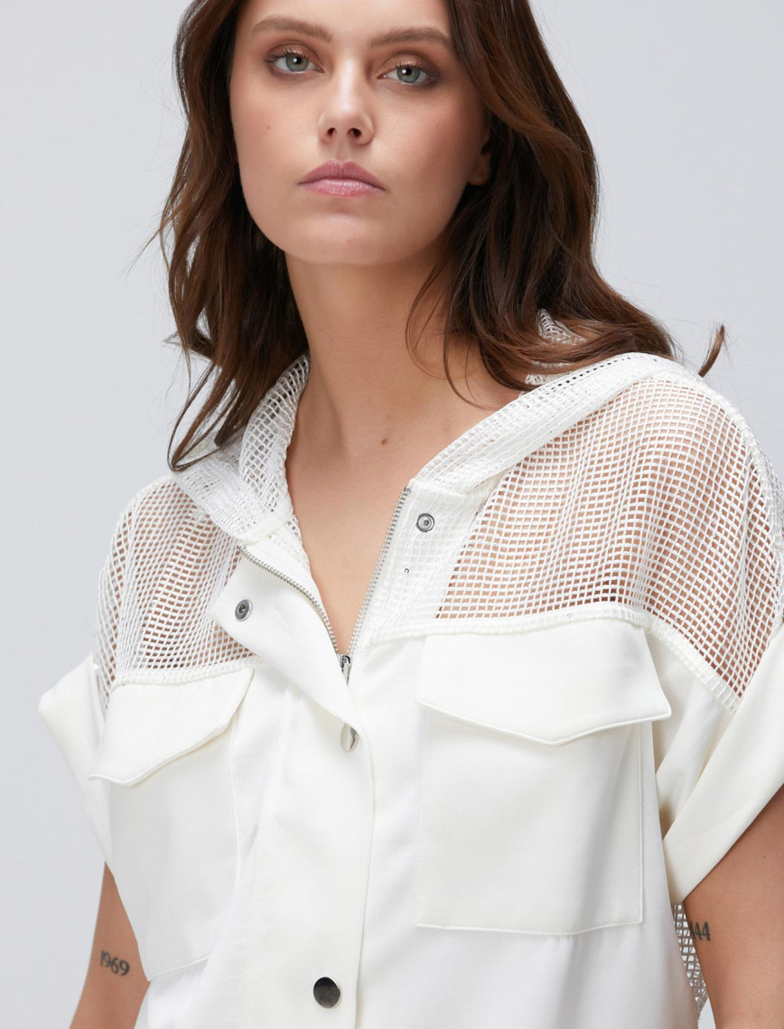 Network Kadın Kırık Beyaz Sweatshirt