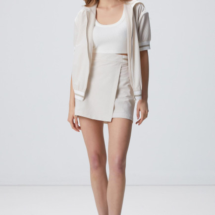 Network Kadın N-Tech Kırık Beyaz Gofreli Bej Mini Etek Network Kadın N-Tech Kırık Beyaz Gofreli Bej Mini Etek