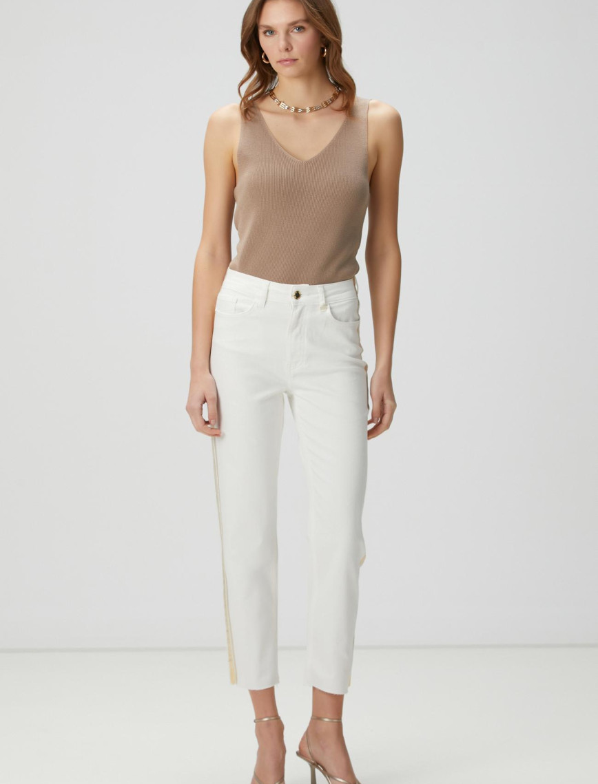 Network Kadın Kırık Beyaz Denim Pantolon Network Kadın Kırık Beyaz Denim Pantolon