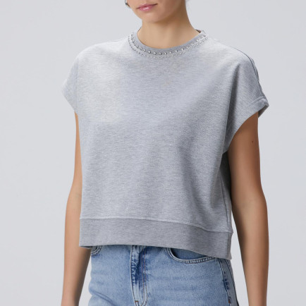 Network Kadın Gri Melanj SweaTshirt Network Kadın Gri Melanj SweaTshirt