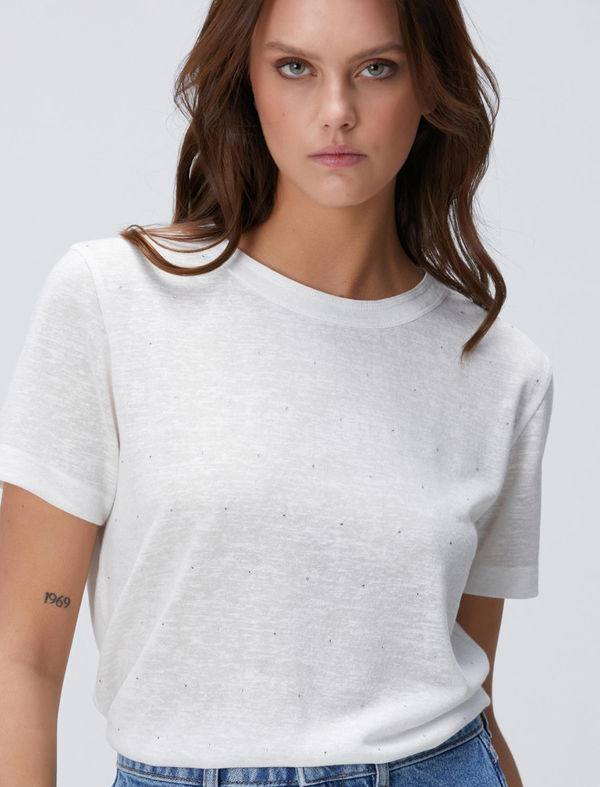 Network Kadın Kırık Beyaz T-shirt Network Kadın Kırık Beyaz T-shirt